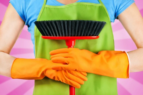 Organised clearance of household items from an E9 home room by room