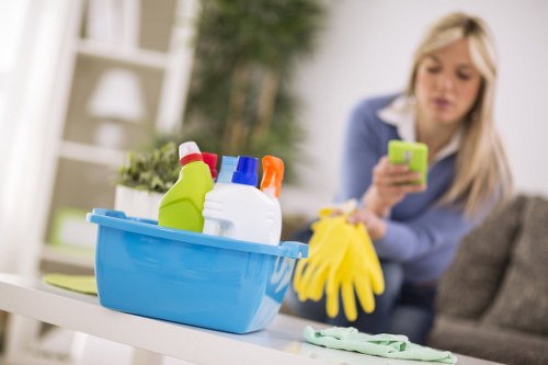 Local cleaner servicing a flat in E9