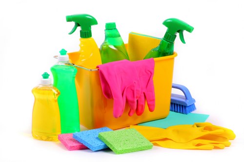 Emergency response procedures being followed during a carpet cleaning job
